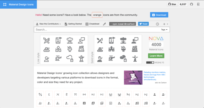 Material Design Icons